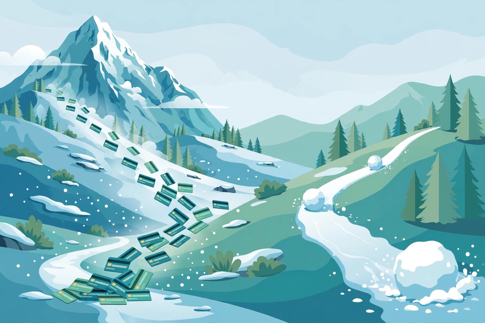 Illustration of the avalanche and snowball credit card payoff methods